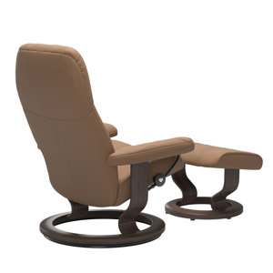Consul Classic Chair with Footstool Leather